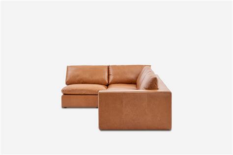 Dawson Leather Chaise Sectional Sofa Castlery Singapore