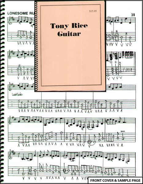 Tony Rice Guitar Tab Book Learn To Play Songs Acoustic Ebay