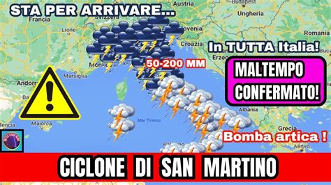 Meteo Italia Ciclone Di San Martino Si Abbattera Su Queste Regioni