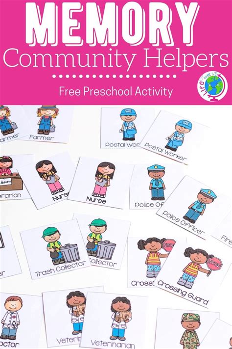 Free Printable Community Helpers Matching Game For Preschool