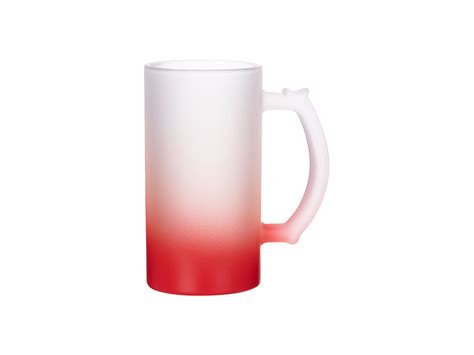 16oz Glass Beer Mug Gradient Red 10 Carton Bestsub Sublimation Blanks Sublimation Mugs Heat