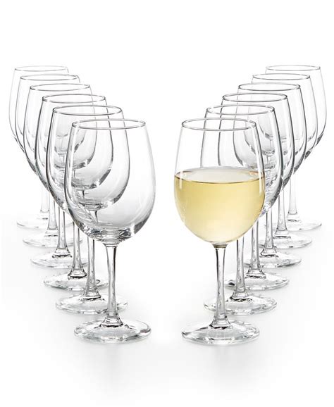 Martha Stewart Collection 12 Pc White Wine Glasses Set Created For