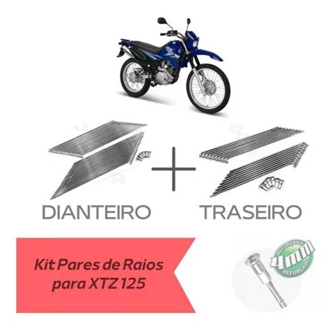 Jogo De Raio Completo Kit 4mm Par Cromado Xtz 125 Parcelamento Sem Juros