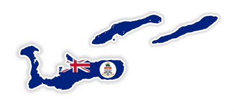 Cayman Islands Map Sticker Flag for Laptop Book Fridge Guitar Motorcycle Helmet Toolbox Door PC ...