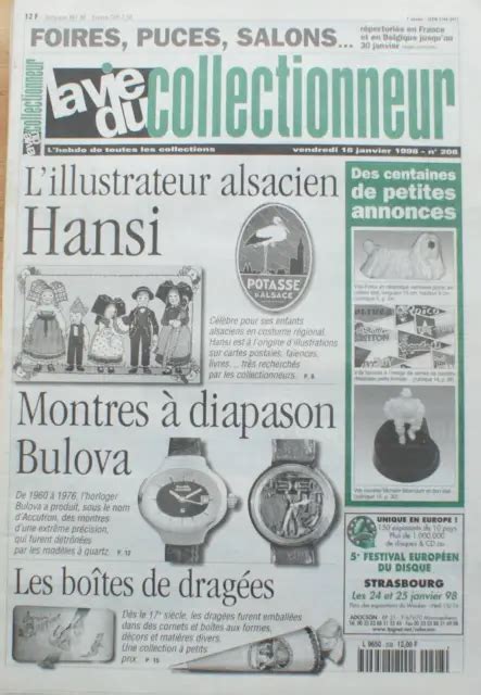 007275 LA vie du collectionneur Numéro 208 du 16 Janvier 1998