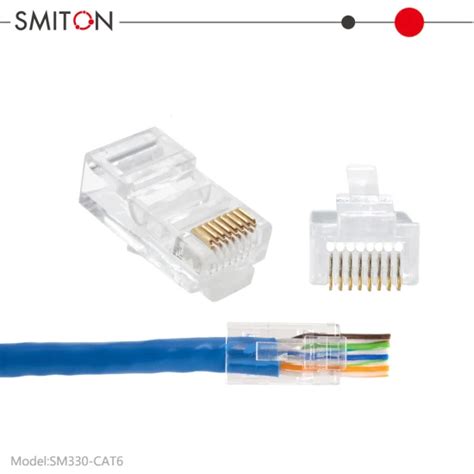 Ez RJ45 UTP Cat 6 Modular Plug 8p8c Ethernet Plug Pass Through