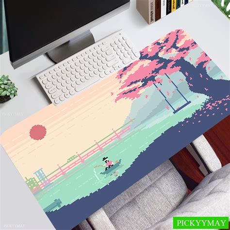 Pixel Sence Art น ารก Gaming Mouse Pad Gamer แผ นรองเมาส ขนาดใหญ