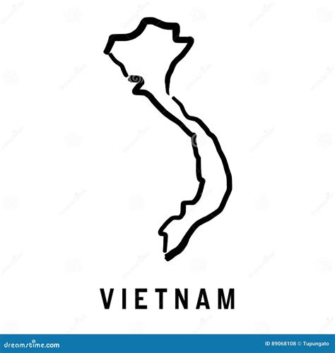 Esboço do mapa de Vietname ilustração do vetor Ilustração de conceito