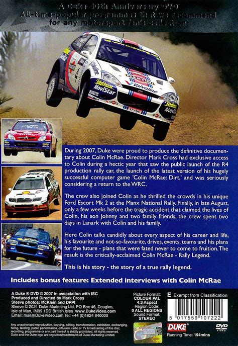 Colin McRae Rally Legend DVD Fahrer Blu Rays DVDs RallyWebShop