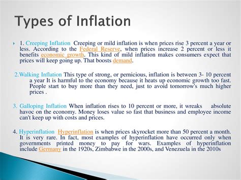 Types And Causes Of Inflation