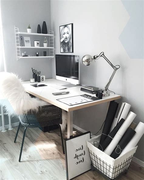 Simple Black And White Study Room For Small Space Home Decorating Ideas