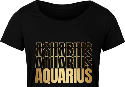 Aquarius Echo Stacked Text Free Svg File For Members Golden Png For