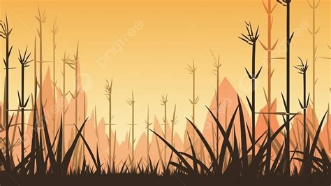 Bamboo Natural Scenery Illustration Background Cartoon Bamboo Forest