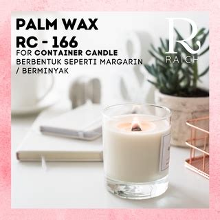 Jual 500gr PALM WAX CONTAINER RC 166 100 Pure Bahan Baku Scented