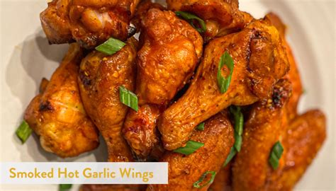 Smoked Hot Garlic Wings Banner Butter Atlanta