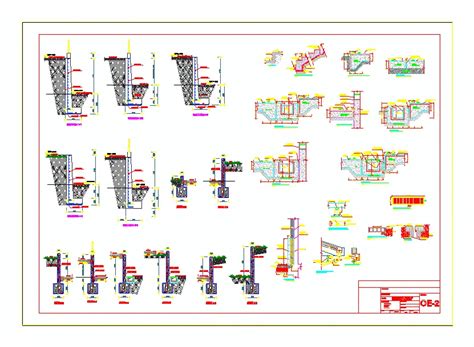 Detalles Muros De Contencion Y Canaletas De Drenaje En Dwg Librer A Cad