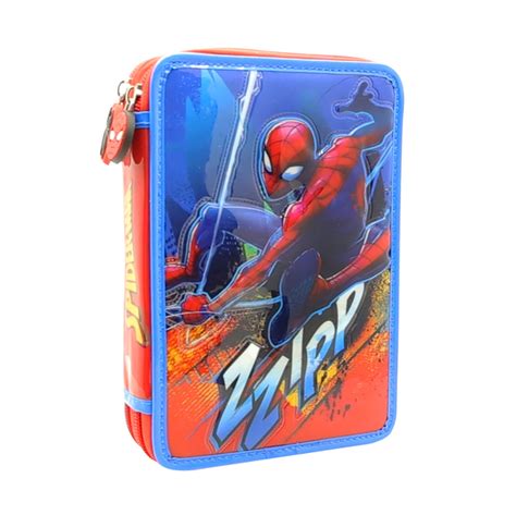 Cartuchera Cresko Spiderman Pvc Pisos Incluye Tiles