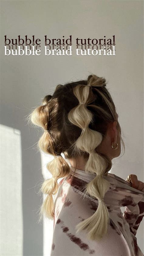 Bubble Braid Tutorial Work Hairstyles Aesthetic Hair Easy