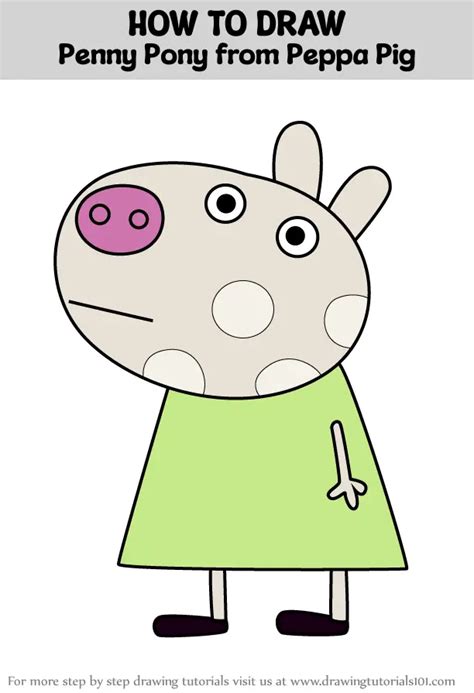 How To Draw Penny Pony From Peppa Pig Peppa Pig Step By Step