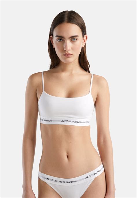 United Colors Of Benetton Bustier White Weiß Zalando De