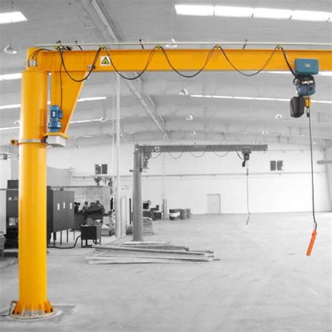 Workshop Light Type Ton Pillar Jib Crane With Electric Hoist