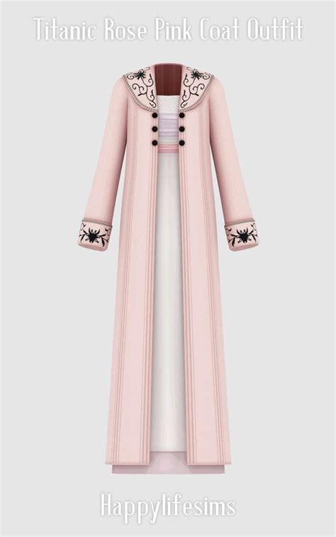 Lonelyboy Ts Titanic Rose Pink Coat Set Happylifesims Koonam