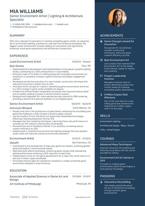 5 3D Artist Resume Examples Guide For 2024