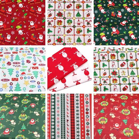 Christmas Fabric 100 Cotton Fat Quarters Fabric Bundles Quilting