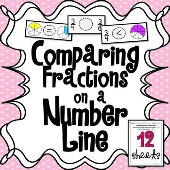 Comparing Fractions on a Number Line Math Worksheet Set | Math ...