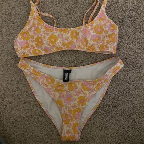 Triangl Floral Maci Neon Pop Bathing Suit Top And Depop