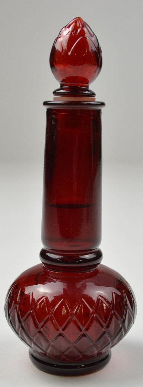 Vintage Avon Ruby Red Topaz Cologne Bottle 7 Tall Vintage Avon