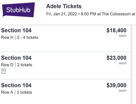 Adele Las Vegas Tickets Go On Sale as Scalpers Charge $30,000 to ...