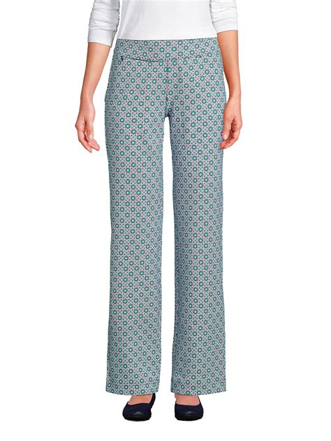 Lands End Womens Starfish Mid Rise Straight Leg Pants