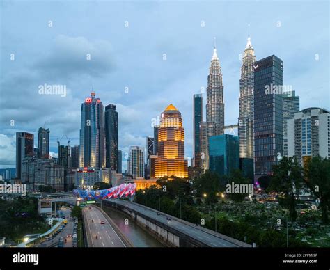 Pintasan Saloma With Led Of Malaysia Flag Design Stock Photo Alamy