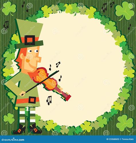 St Patrick S Day Party Leprechaun Invitation Stock Vector