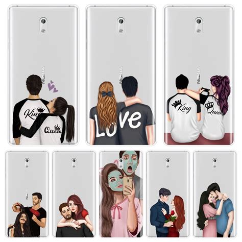 Funda Trasera Tpu Pareja Amor Coraz N Dibujos Animados Ni A Ni Os