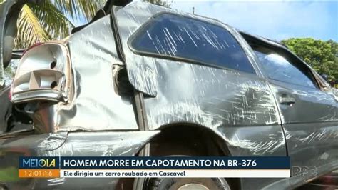 Motorista é ejetado para fora de carro e morre após capotar veículo