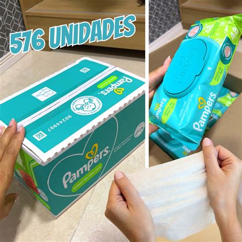 Len O Umedecido Pampers Aloe Vera Pacotes Unidades Cada