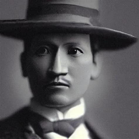 Close Up Photo Realistic Portrait Of Jose Rizal Cen