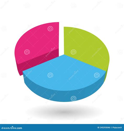 Colorful Pie Chart Design Element Stock Vector - Illustration of growth ...