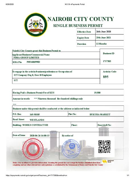 Nairobi City County Single Business Permit Pdf Justice Crime