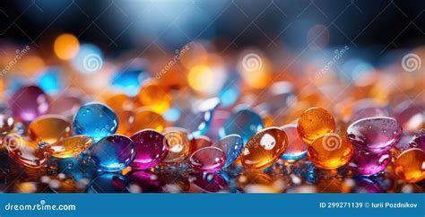 Color Radiance Abstract Background With Multicolored Glass Beads Stock Image Image Of