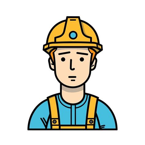 Premium Vector Builder Icon Construction Worker Icon Isolated Cartoon