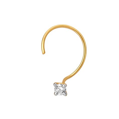 Glimmering Single Stud Diamond Nose Pin