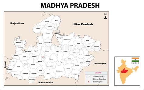 Madhya Pradesh Map Political And Administrative Map Of Madhya Pradesh