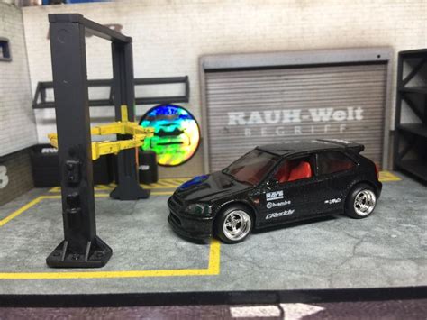 Hot Wheels Honda Civic EK Custom Metallic Black Hobbies Toys Toys Games On Carousell