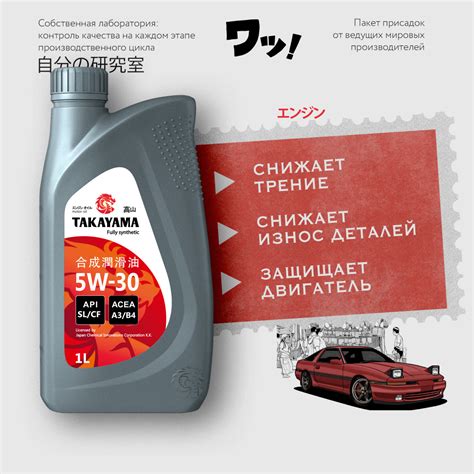 Масло моторное TAKAYAMA SAE API SL/СF 5W-30 Синтетическое - купить в ...