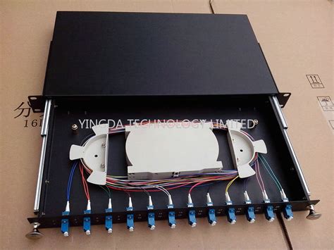 1u 19 Inch Sliding Rack Mount Fiber Optic Patch Panel 12 Port Lc Duplex