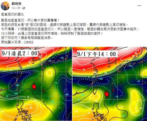 遇上剋星了！ 鄭明典2圖揭「軒嵐諾」變化：強度被限制