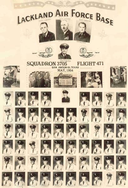 1950 59 Lackland Afb Tx 1954 Lackland Afb Squadron 3705 Flight 471 The Military Yearbook